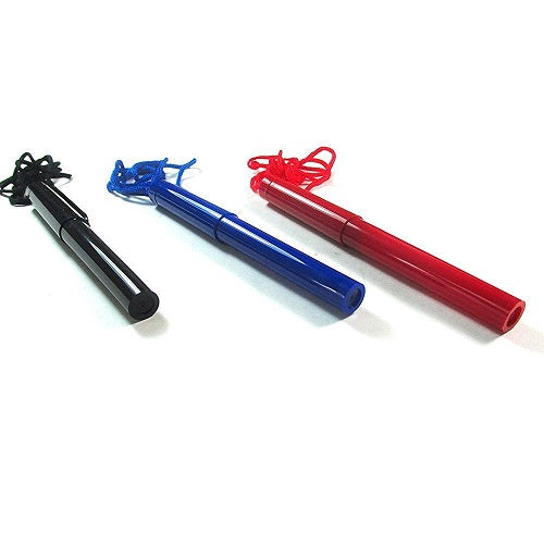 3 Pcs Kamset Ballpoint Pens On a Cord Blue, Black, and Red - 1 Pack