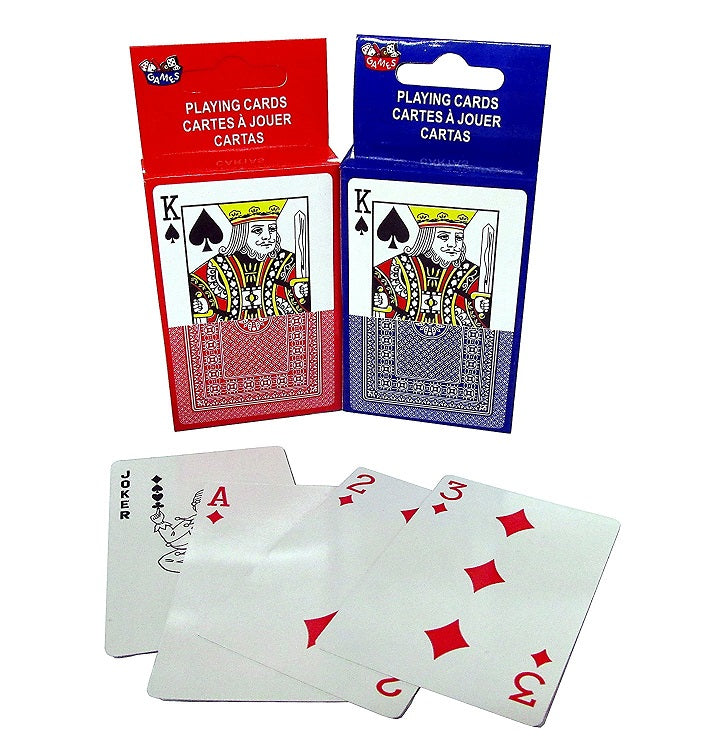 2-Decks Kamset Bridge Size Playing Cards by Games Red and Blue - 2 Pack