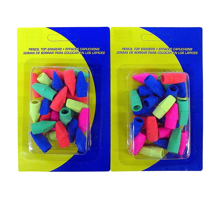 Eraser Caps assorted colors, pack of 15, standard (pack of 20)