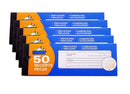 5 Pcs Kamset Triplicates Receipt 7.5" x 2.65" 50 Pages Carbonless Dual Language - 5 Pack