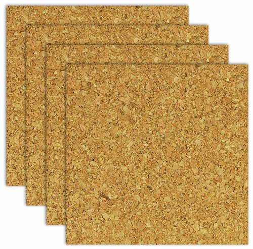 The Board Dudes Light Cork Tiles (6" x 6") 4 Pack