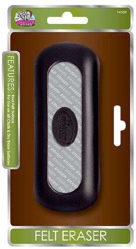 Board Dudes Felt Eraser for Dry Erase Boards or Chalkboards 2” x 5” Black 1 Pack