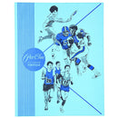 15 Pcs Mead Two Pocket Paper Folder 12" X 9" Various Designs (yellow, green, red, dark blue, light blue) - 15 Pack