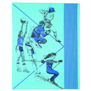 15 Pcs Mead Two Pocket Paper Folder 12" X 9" Various Designs (yellow, green, red, dark blue, light blue) - 15 Pack