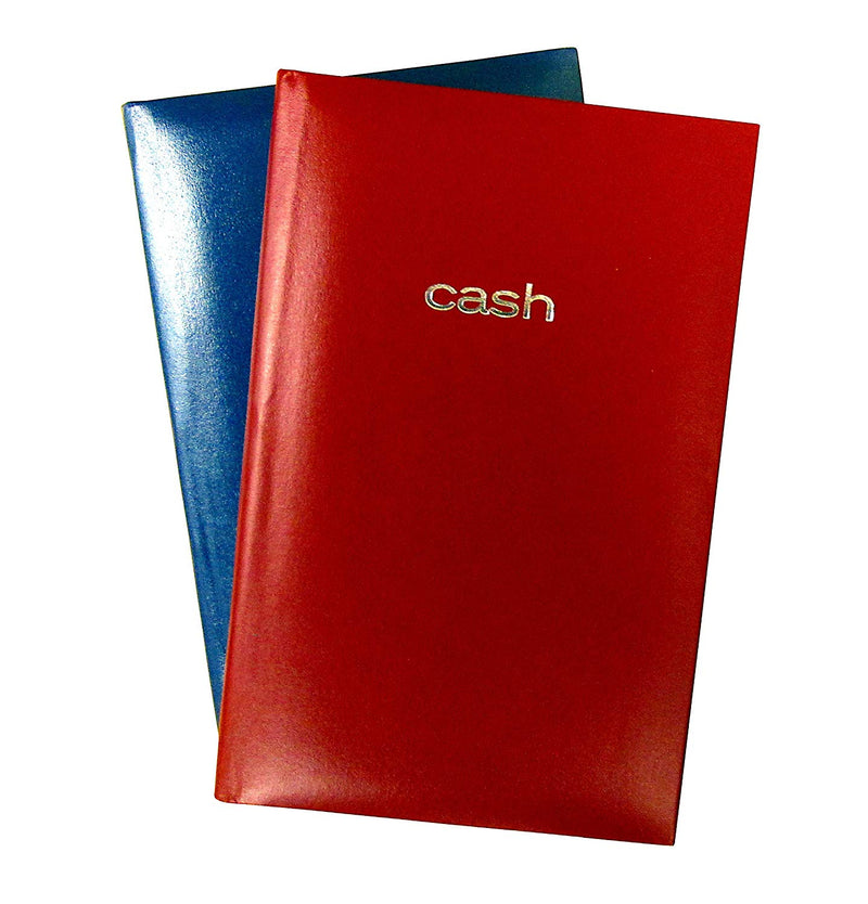 2 Pcs Mead 8-Columed Cash Books 7.9" x 5" Ruled 144 Pages Random colors (Blue,Black,Red)  - 2 Pack