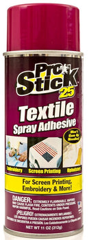 1 Pc Bazic ProStick Textile Spray Adhesive 11 Oz. for Embroidery, Screen Printing and Upholstery 1 Pack