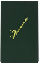 5 Pcs AbilityOne Memoranda Military Notebook  3 3⁄8” x 5 1⁄2” Ruled Dark Green 5 Pack