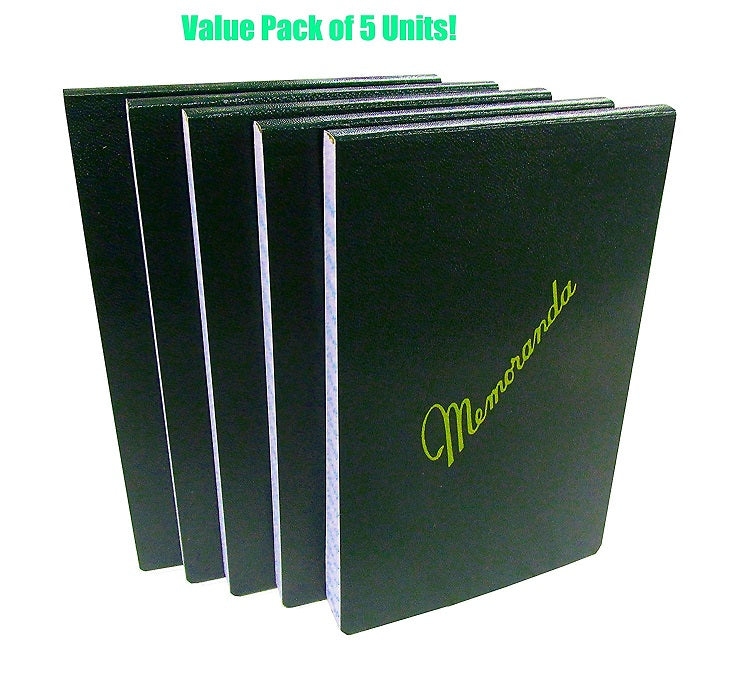 5 Pcs AbilityOne Memoranda Military Notebook  3 3⁄8” x 5 1⁄2” Ruled Dark Green 5 Pack