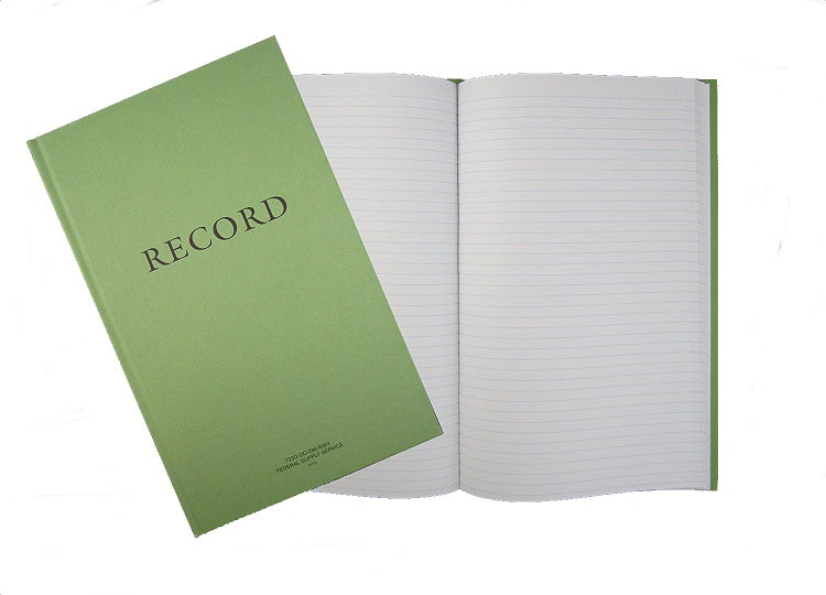 AbilityOne Memoranda Military Notebook  8 1⁄2” x 14” Ruled Dark Green 1 Pack