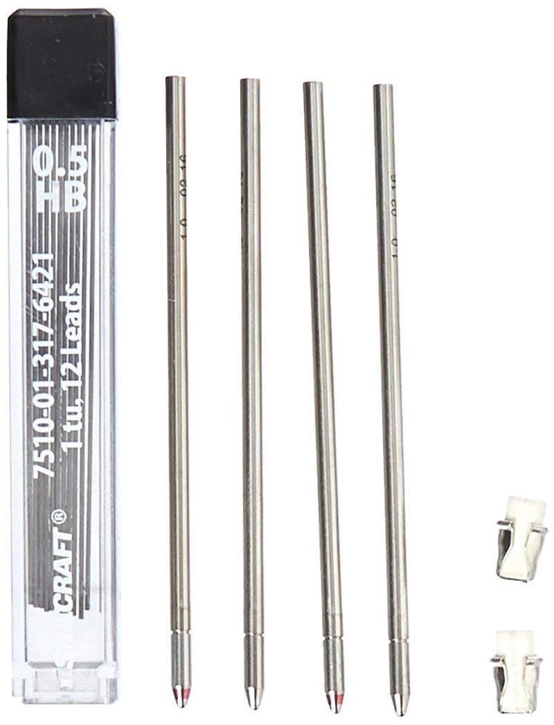 1 Set Skilcraft B3 Aviator Pen Refill Kit Eraser and 0.5 Pencil Lead Black & Red Inks - 1 Pack