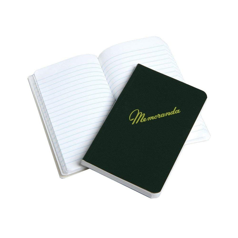 3 Pcs Skilcraft Memoranda Military Notebook 3-3-8" x 5-1-2" Ruled 144 Sheets Dark Green 3 Pack