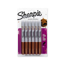 6 Pcs Sharpie Fine Point Permanent Marker Metallic Bronze Ink - 1 Pack