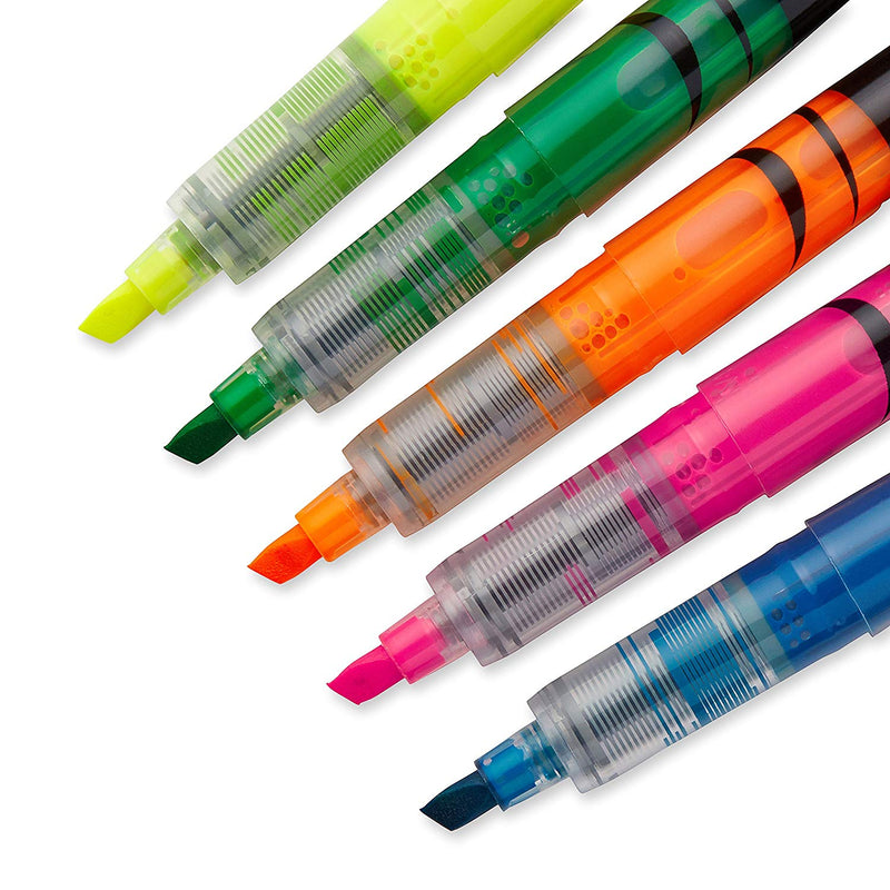 5 Pcs Sharpie Accent Liquid Highlighters Pen Style & Chisel Tip Multicolor 1 Pack