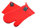 2-Pc Ai-De-Chef Red Silicone Oven Mitt and Pot Holder Set - 1 Pack