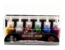 1 Set Kamset Watercolor Palette 12 Colors with  Mixing Slot + 20 ml Bottle Assorted Glitter Glue(6 Neon & 6 Classic)