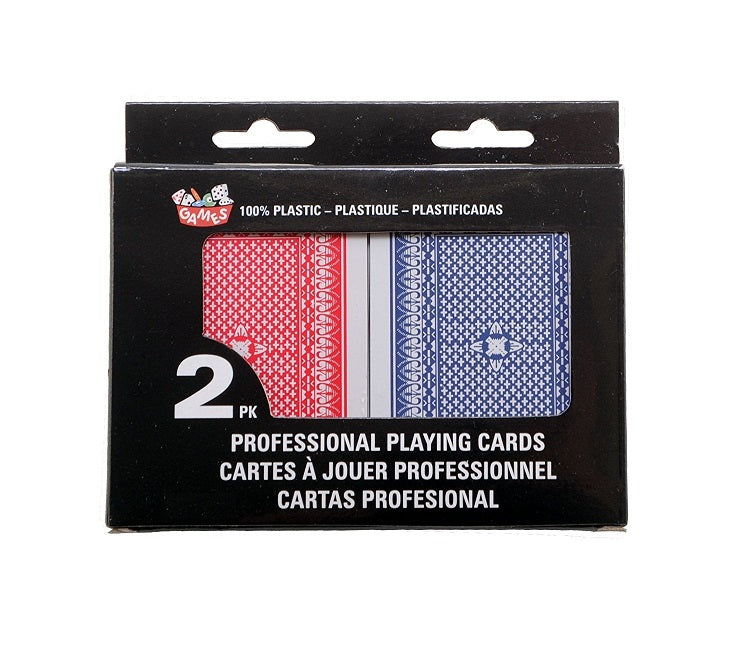 2-Decks Kamset Playing Cards (2.5" x 3.5") Red and Blue - 2 Pack