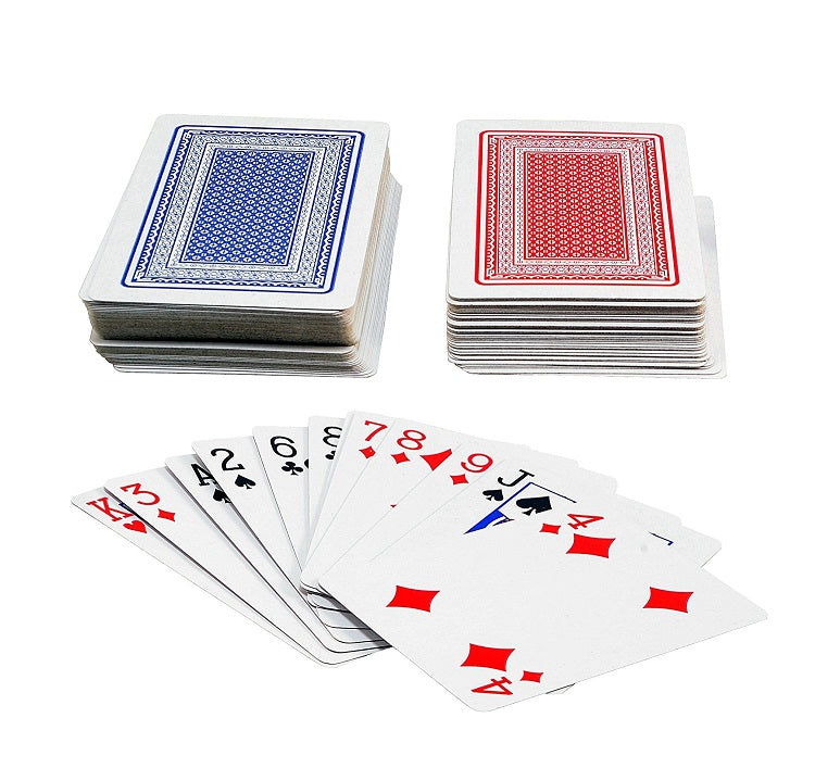 2 Decks Kamset Playing Cards (2.25” x 3.5”) Red and Blue - 1 Pack
