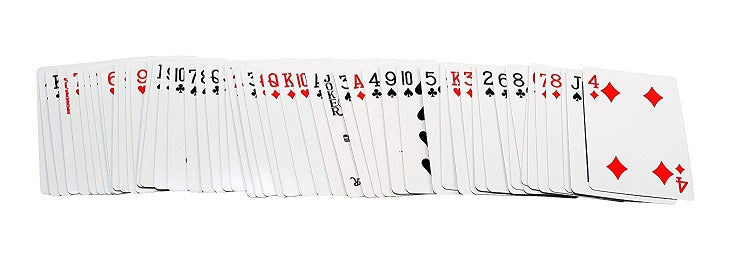 4 Decks Kamset Playing Cards (2.25” x 3.5”) Red and Blue - 2 Pack