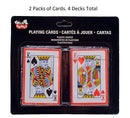 4 Decks Kamset Playing Cards (2.25” x 3.5”) Red and Blue - 2 Pack